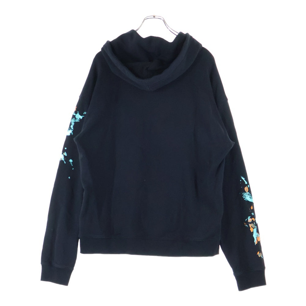 MOSCHINO(モスキーノ) 24SS LOGO PRINTED DRAWSTRING HOODIE ロゴプリント ペインティングデザイン スウェット プルオーバーパーカー ブラック 241ZRA17172028
