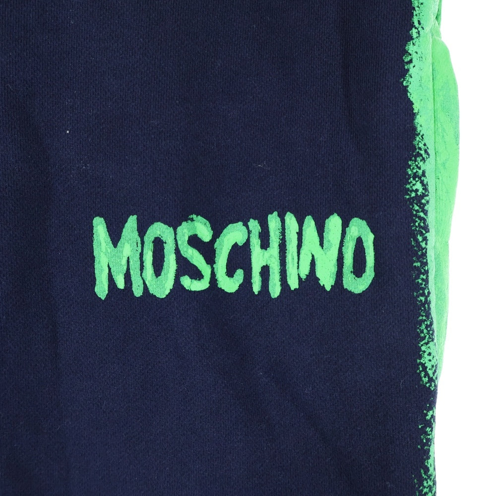 MOSCHINO(モスキーノ) 23SS ロゴプリント イージースウェットジョガーパンツ ネイビー/グリーン 231ZRA03262028