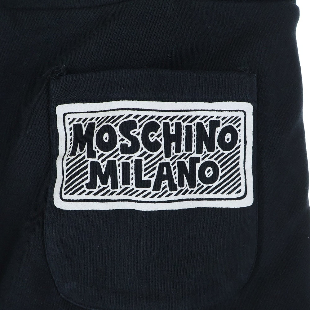 MOSCHINO(モスキーノ) 23AW ジッププリント スウェット パンツ ブラック 232ZRJ03597028