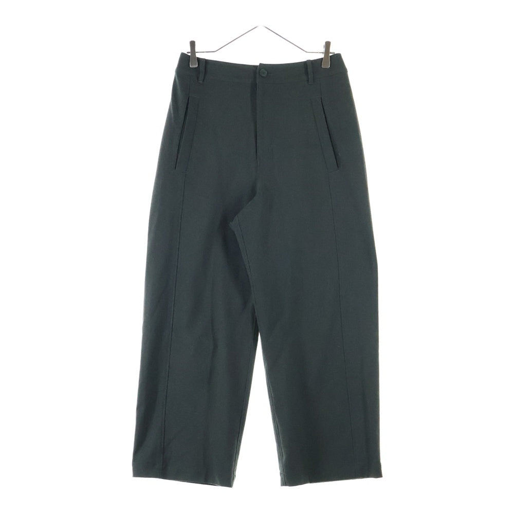 LACOSTE(ラコステ) マルチポケット ストレッチツイル ジップアップ ワイドスラックスパンツ グレー HF006J