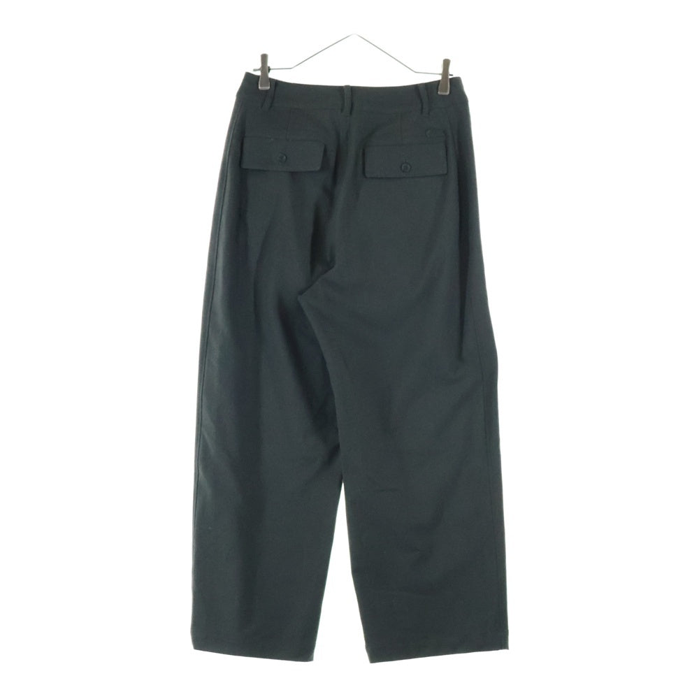 LACOSTE(ラコステ) マルチポケット ストレッチツイル ジップアップ ワイドスラックスパンツ グレー HF006J