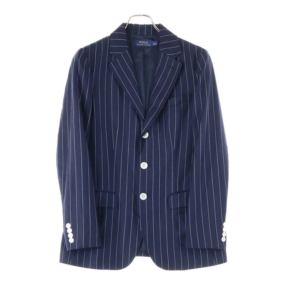 POLO RALPH LAUREN(ポロラルフローレン) 3B ダブルフラップポケット ストラップ柄 テーラードジャケット レディース ネイビー