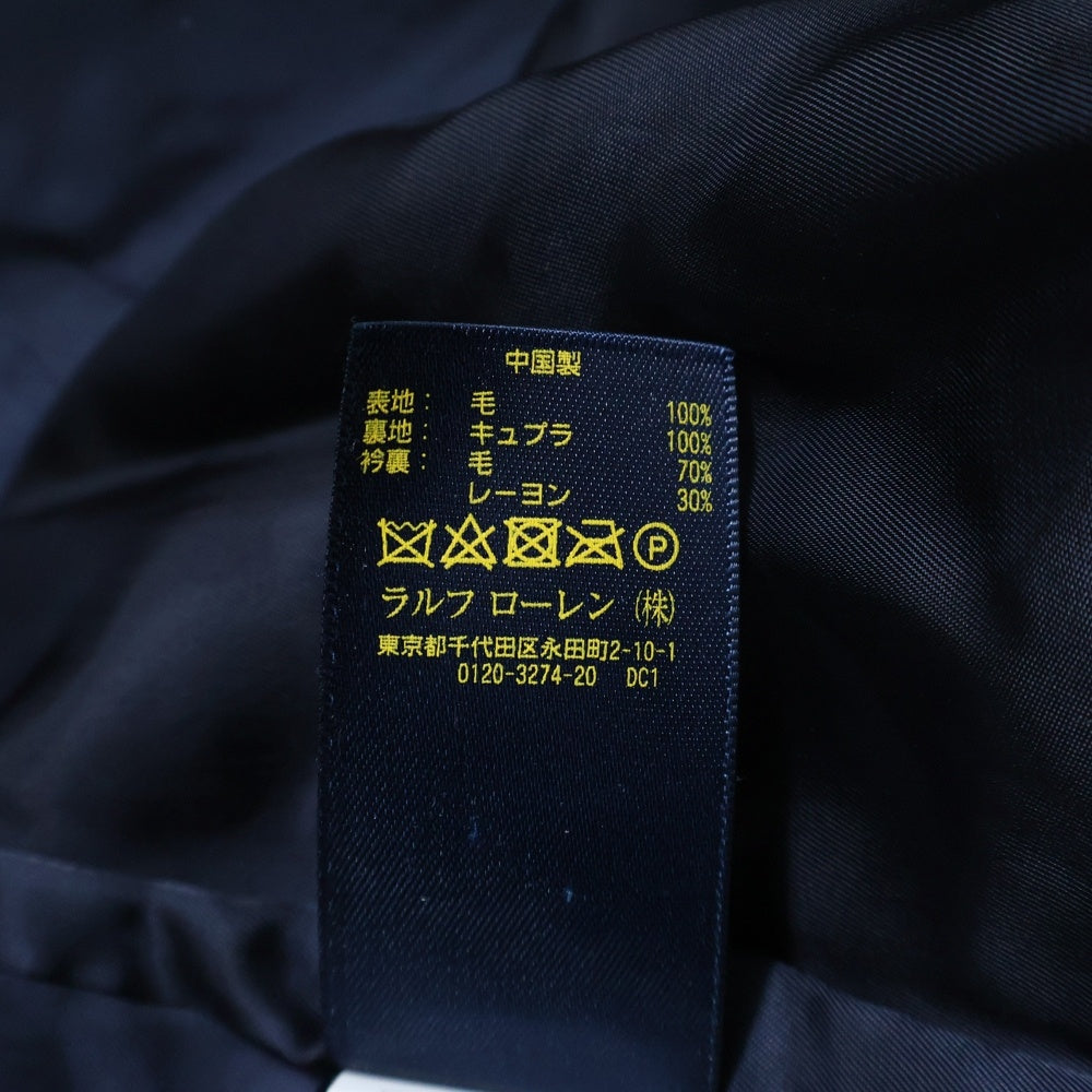 POLO RALPH LAUREN(ポロラルフローレン) 3B ダブルフラップポケット ストラップ柄 テーラードジャケット レディース ネイビー