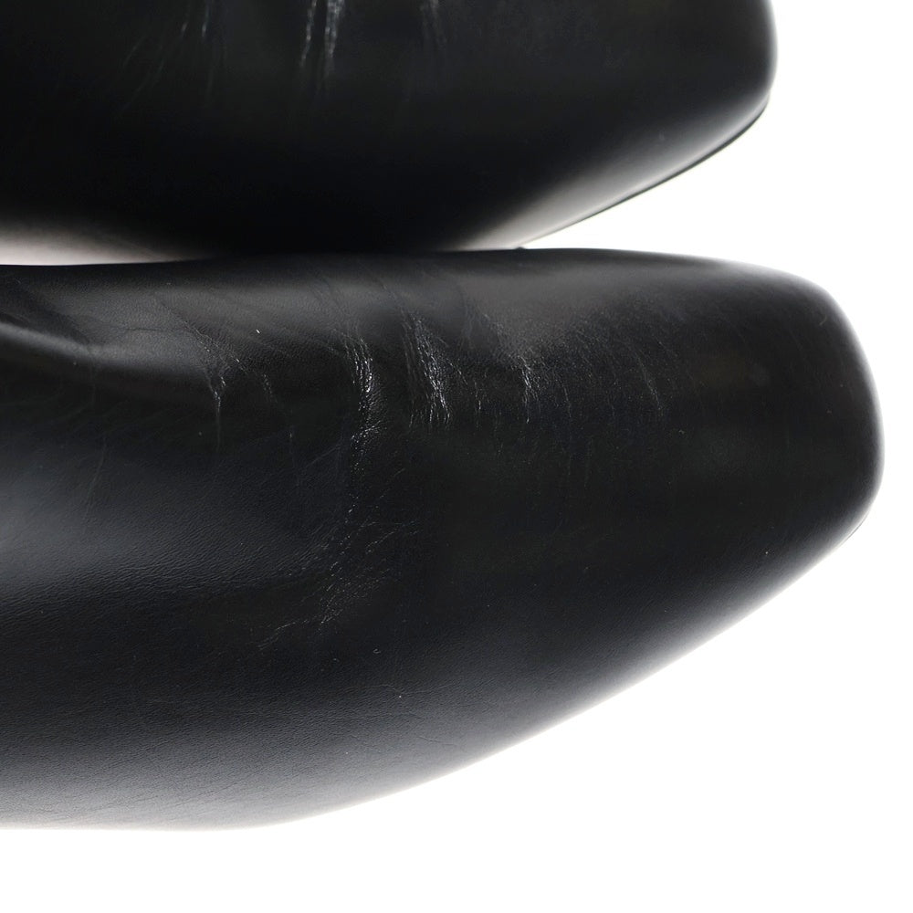 JILL STUART(ジル スチュアート) ヒールストーンデザイン サイドジップ レザー ブーツ レディース ブラック