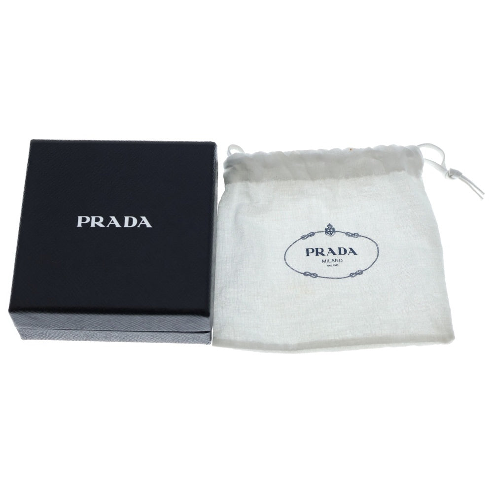 PRADA(プラダ) Airpods&airpods Pro ケース用 三角プレート トライアングルロゴ チェーン シルバー 1ZD006