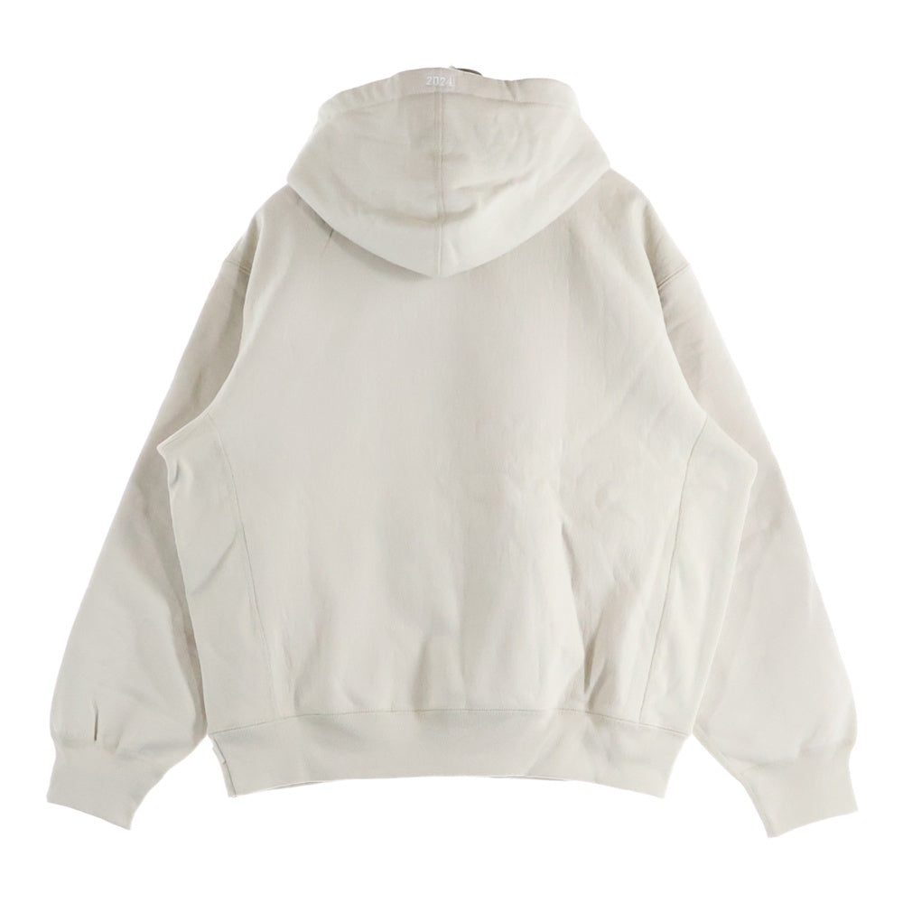 SUPREME(シュプリーム) 24AW Stone Box Logo Hooded Sweatshirt ストーン ボックス ロゴ フーデッド プルオーバースウェットパーカー フーディー ベージュ