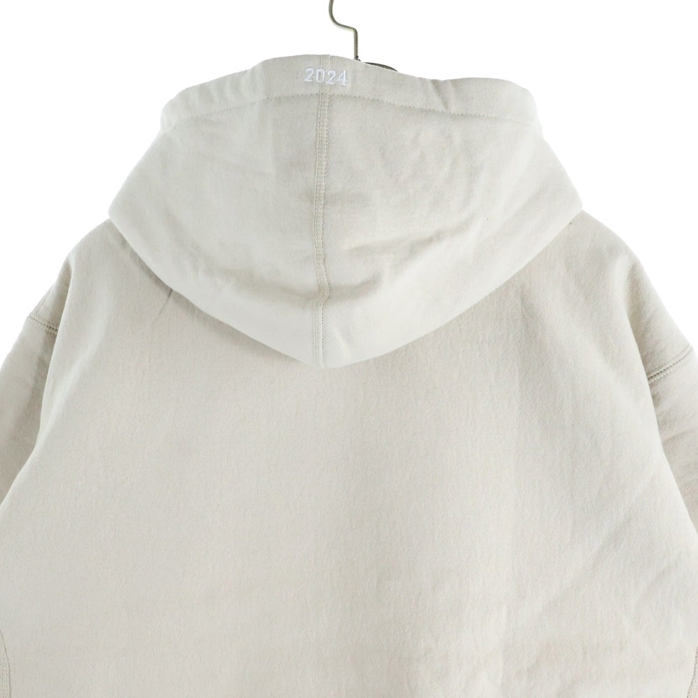 SUPREME(シュプリーム) 24AW Stone Box Logo Hooded Sweatshirt ストーン ボックス ロゴ フーデッド プルオーバースウェットパーカー フーディー ベージュ