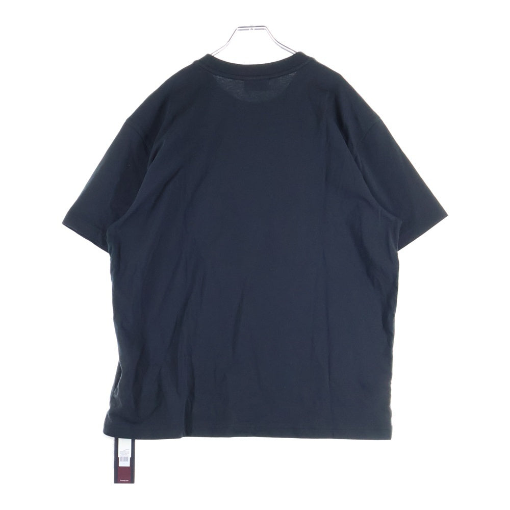 TOMMY HILFIGER(トミーヒルフィガー) エンブレムロゴ刺繍 クルーネック コットン 半袖Tシャツ カットソー ネイビー RE00509