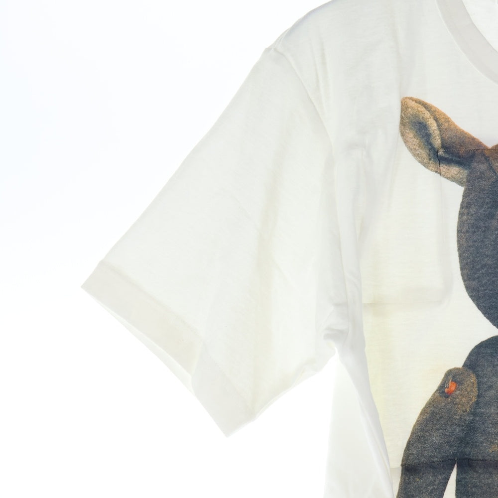 COMME des GARCONS SHIRT(コムデギャルソンシャツ) 00SS テディベア プリント パッチワーク 半袖 カットソー Tシャツ ホワイト S08211