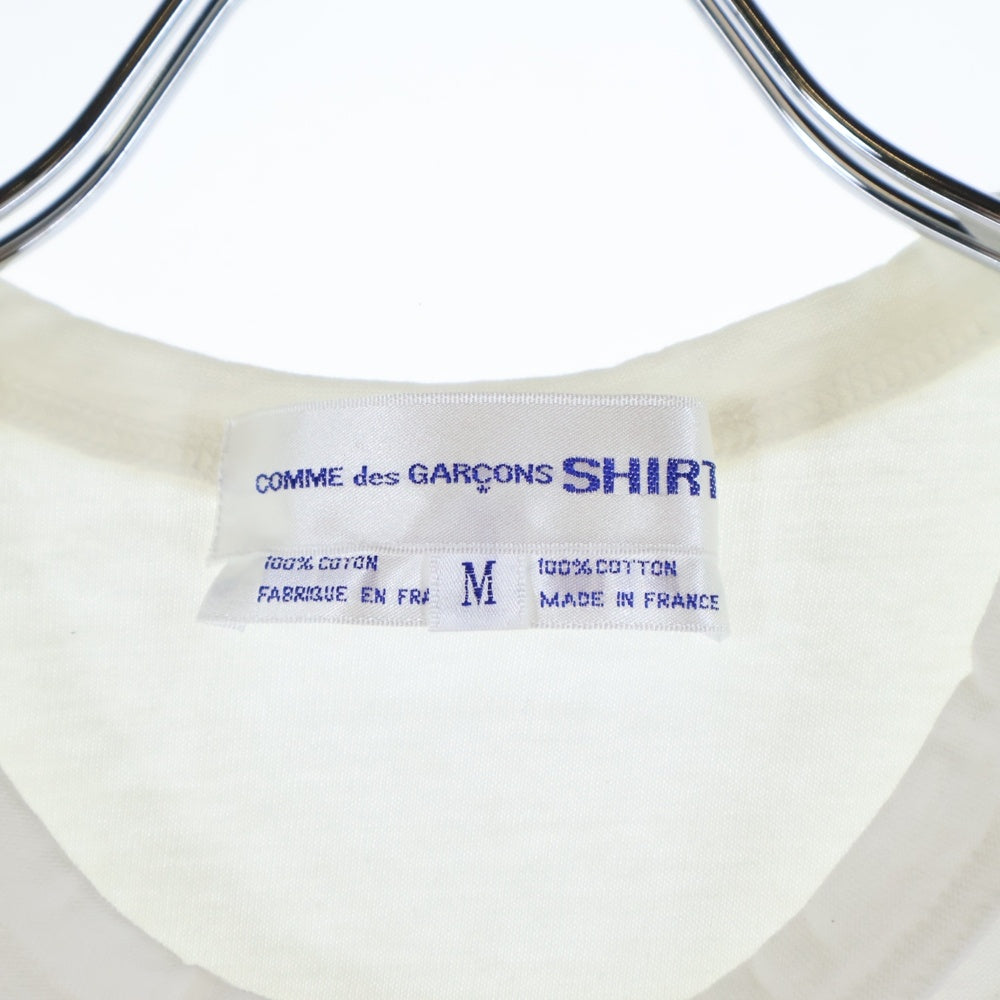 COMME des GARCONS SHIRT(コムデギャルソンシャツ) 00SS テディベア プリント パッチワーク 半袖 カットソー Tシャツ ホワイト S08211