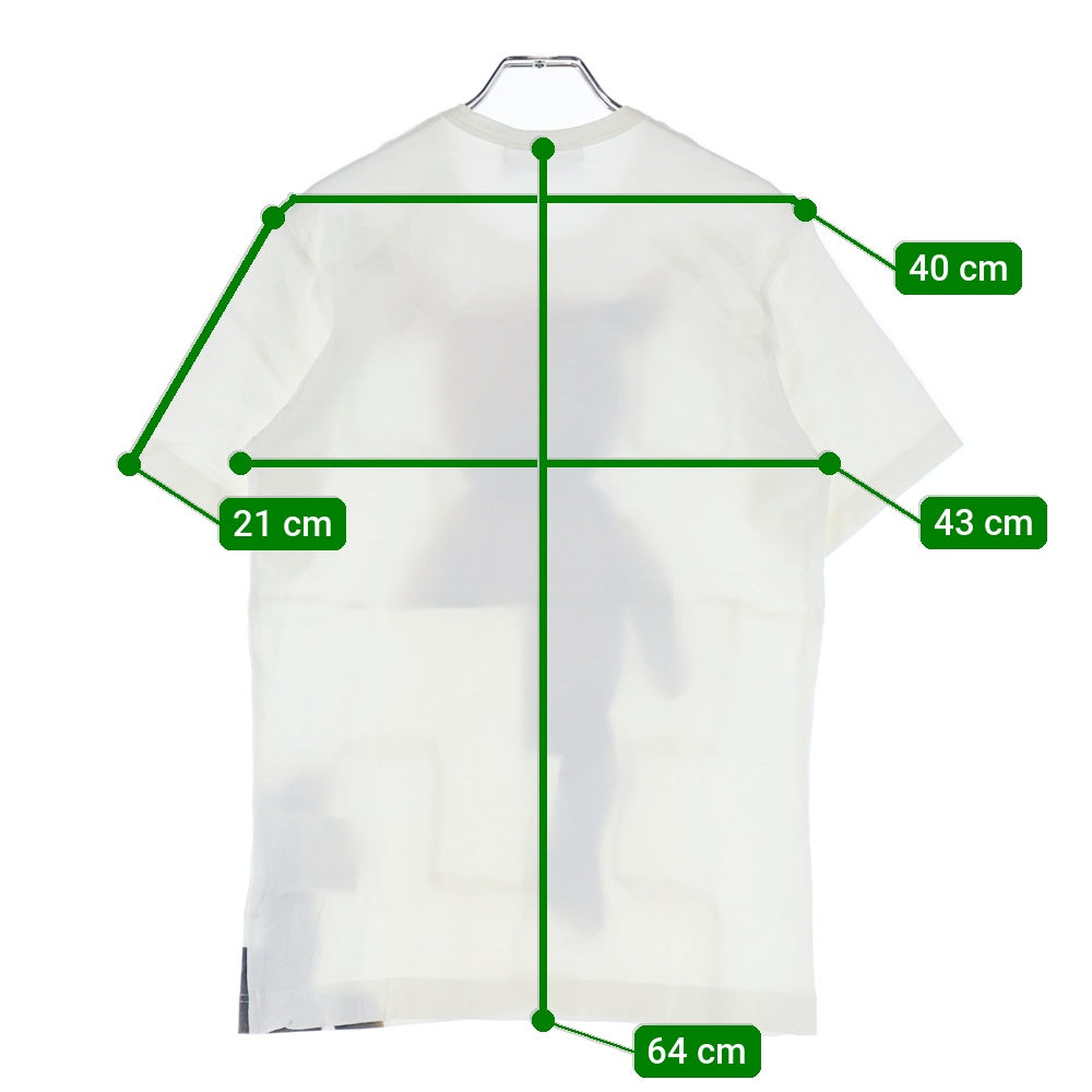 COMME des GARCONS SHIRT(コムデギャルソンシャツ) 00SS テディベア プリント パッチワーク 半袖 カットソー Tシャツ ホワイト S08211