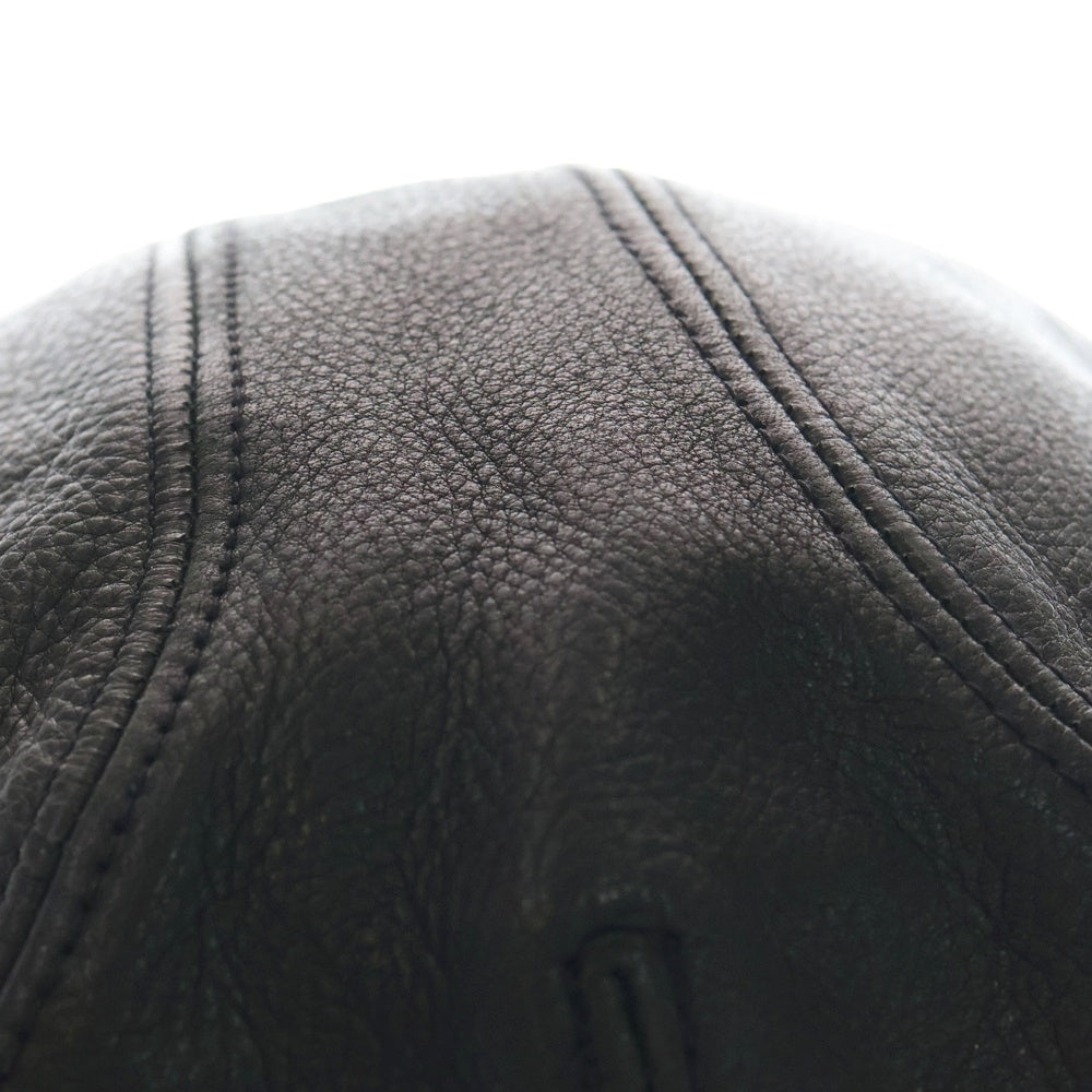 NEW YORK HAT(ニューヨークハット) レザー ハンチングキャップ 帽子 ブラック
