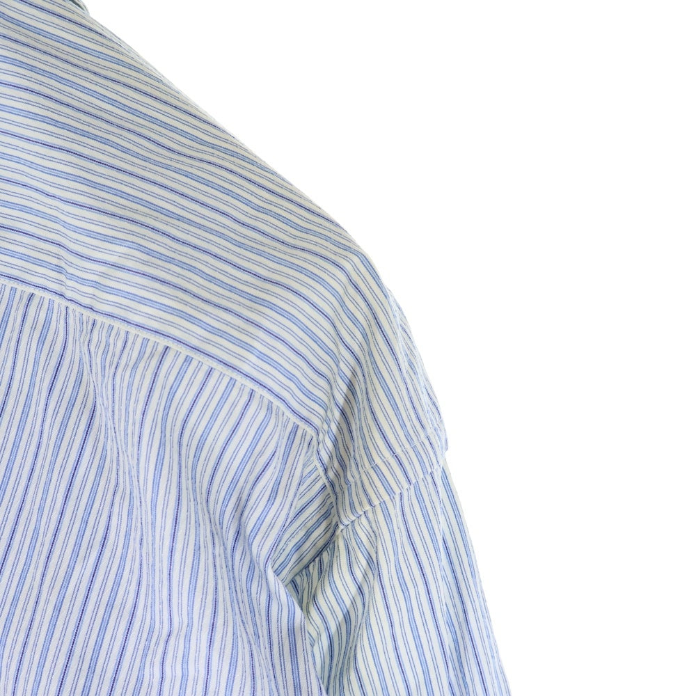 COMME des GARCONS SHIRT(コムデギャルソンシャツ) 90S パッチワーク ストライプ 長袖 シャツ ブルー