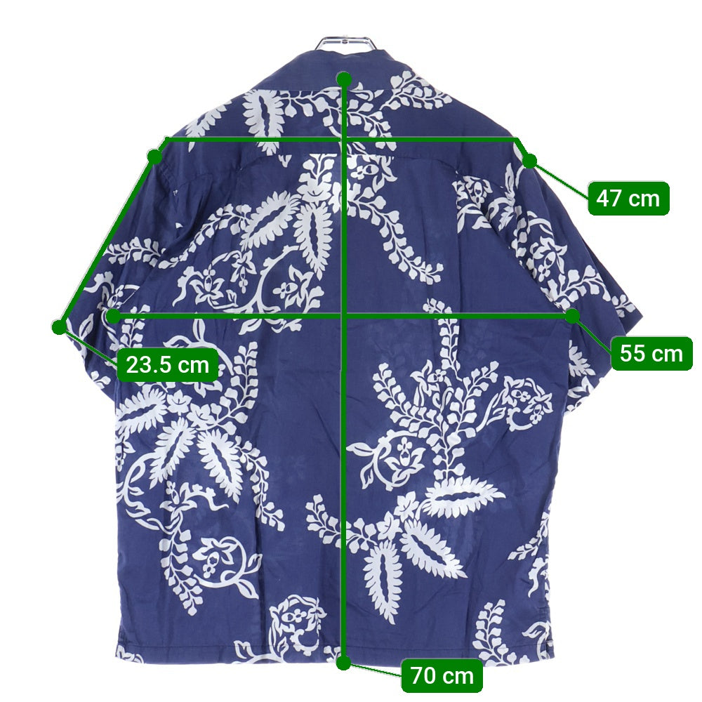 PATAGONIA(パタゴニア) パタロハ オーガニックコットン 半袖アロハシャツ 総柄 ブルー/ホワイト