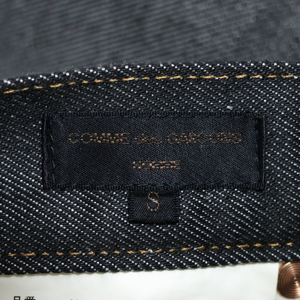 COMME des GARCONS HOMME(コムデギャルソンオム) AD2003 オレンジステッチ ジップフライ ストレート デニムパンツ インディゴ HL-P020