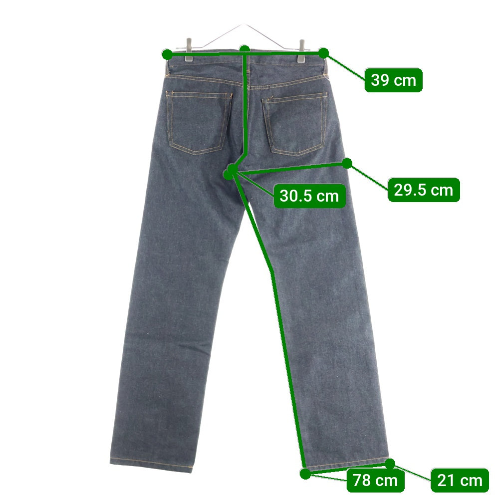 COMME des GARCONS HOMME(コムデギャルソンオム) AD2003 オレンジステッチ ジップフライ ストレート デニムパンツ インディゴ HL-P020