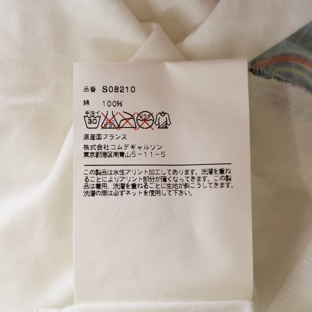 COMME des GARCONS SHIRT(コムデギャルソンシャツ) 00SS 裁断デザイン ロボプリントTシャツ 半袖カットソー ホワイト S08210