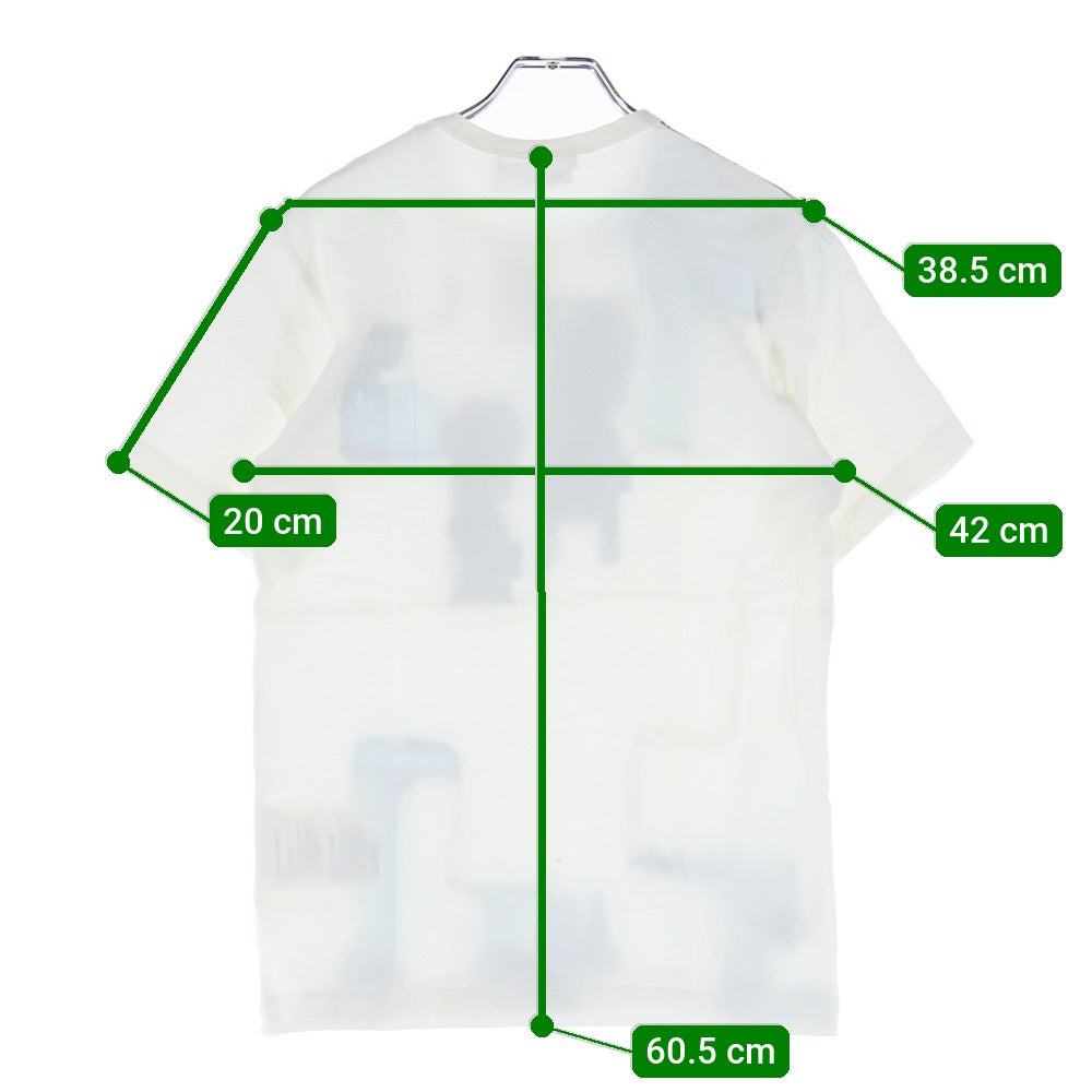 COMME des GARCONS SHIRT(コムデギャルソンシャツ) 00SS 裁断デザイン ロボプリントTシャツ 半袖カットソー ホワイト S08210