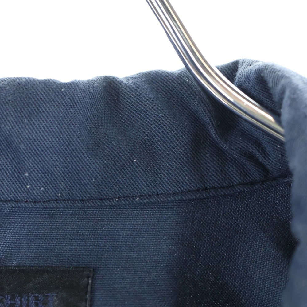 COMME des GARCONS SHIRT(コムデギャルソンシャツ) 04SS 後染め ポリ縮 アーム切り替え カバーオール ジャケット ブルー S12801