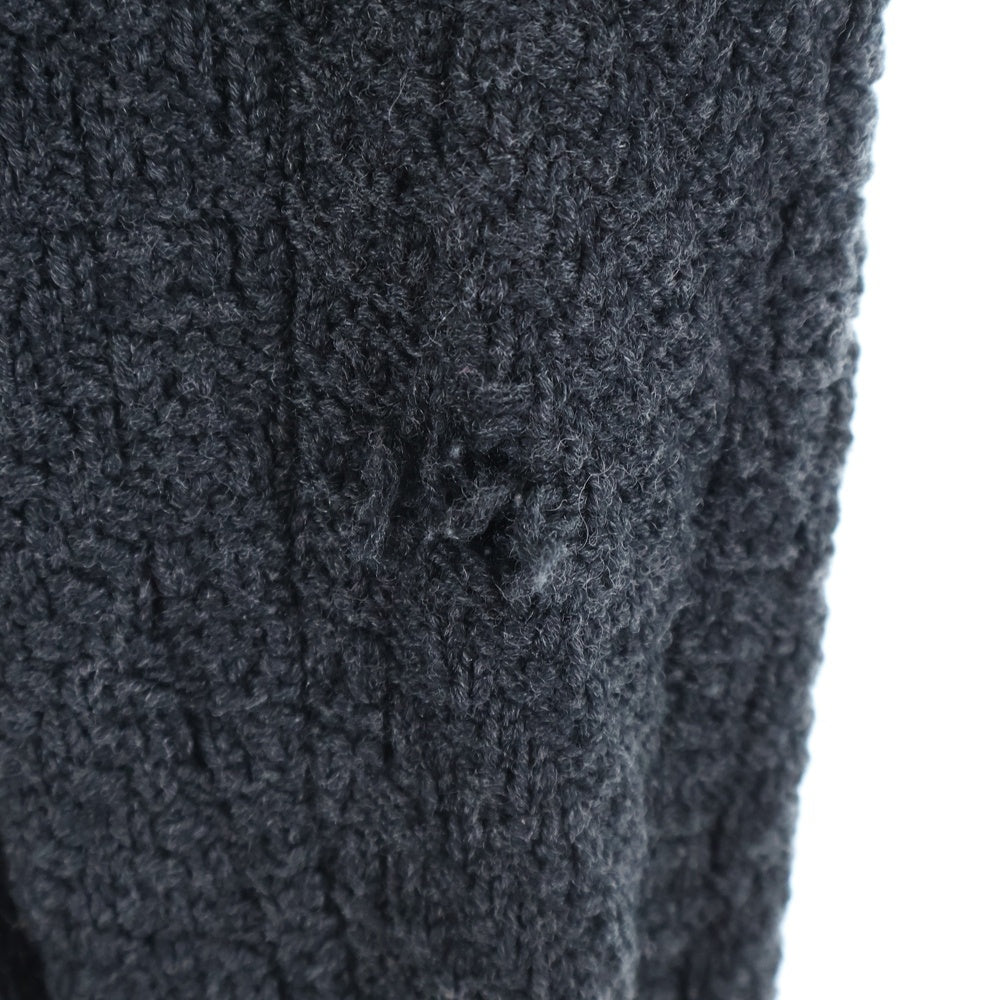 GUCCI(グッチ) ロゴボタン ウール ニットジャケット ハイネックセーター グレー 202774