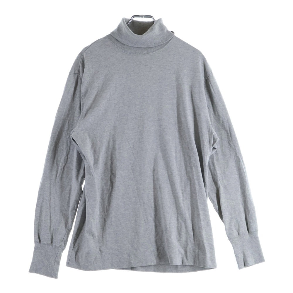 Phlannel(フランネル) タートルネック コットン 長袖Tシャツ カットソー グレー