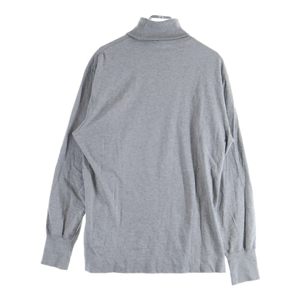 Phlannel(フランネル) タートルネック コットン 長袖Tシャツ カットソー グレー