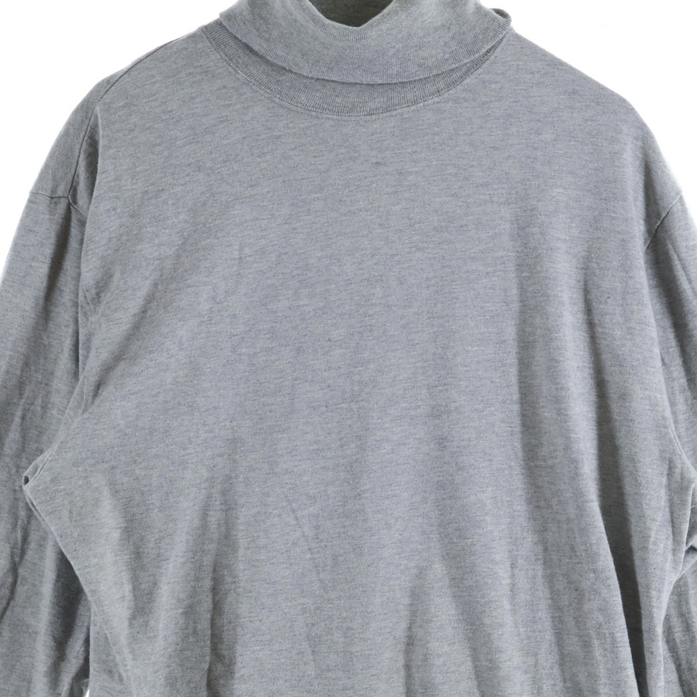 Phlannel(フランネル) タートルネック コットン 長袖Tシャツ カットソー グレー