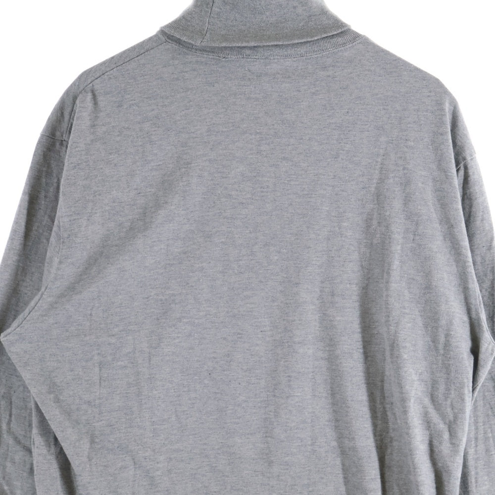 Phlannel(フランネル) タートルネック コットン 長袖Tシャツ カットソー グレー