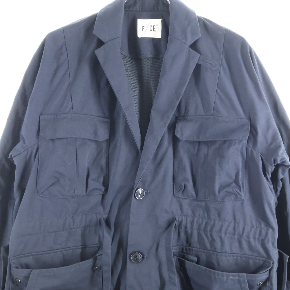 F/CE.(エフシー イー) ナイロン マルチポケット ロングコート ブラック F1801FCMC00008