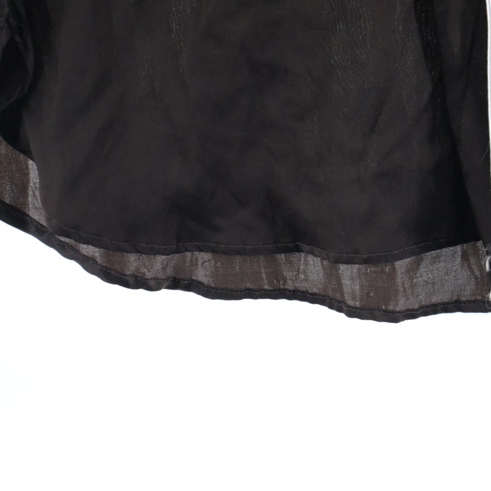 YOUNG & OLSEN(ヤングアンドオルセン) シルク混 長袖ウエスタンシャツ ブラウン Y01601-SH001