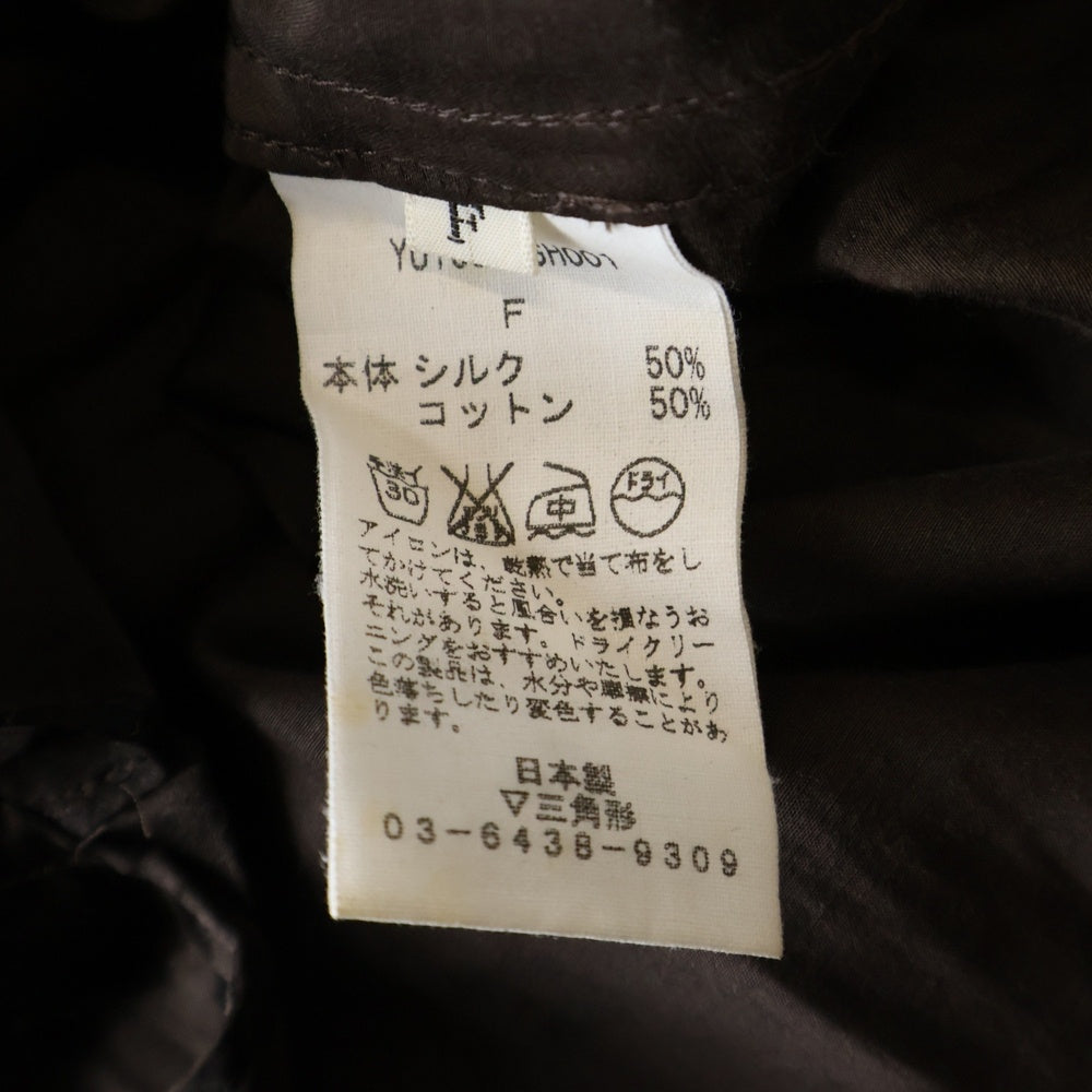 YOUNG & OLSEN(ヤングアンドオルセン) シルク混 長袖ウエスタンシャツ ブラウン Y01601-SH001