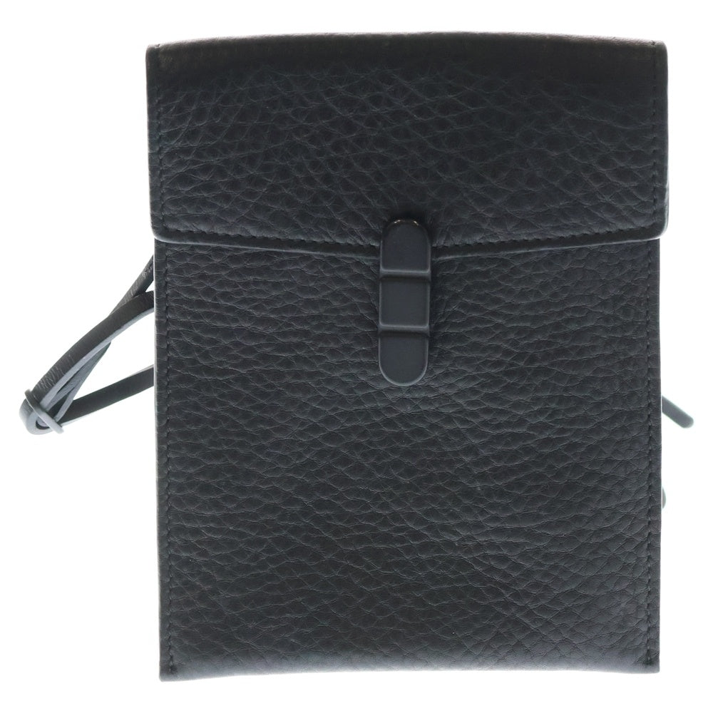 NO BRAND(ノーブランド) TOMOE トモエ レザー ショルダーサコッシュ バッグ ブラック