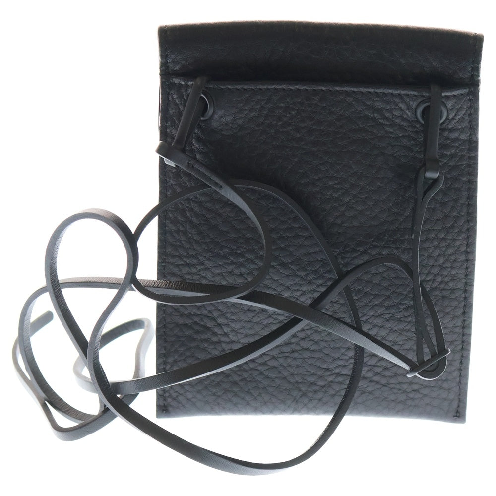 NO BRAND(ノーブランド) TOMOE トモエ レザー ショルダーサコッシュ バッグ ブラック