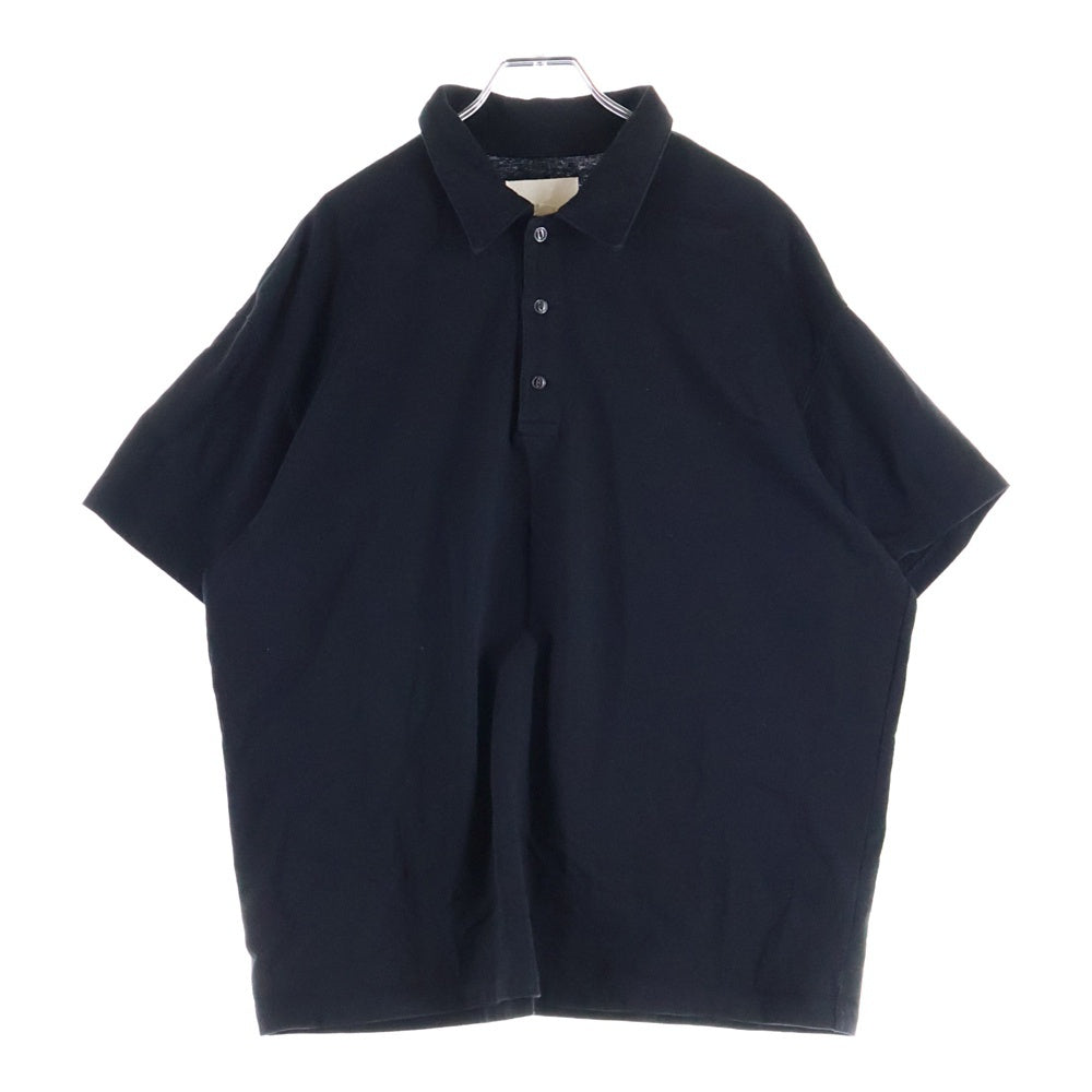 YOKO SAKAMOTO(ヨーコサカモト) コットン 半袖 ポロシャツ ブラック