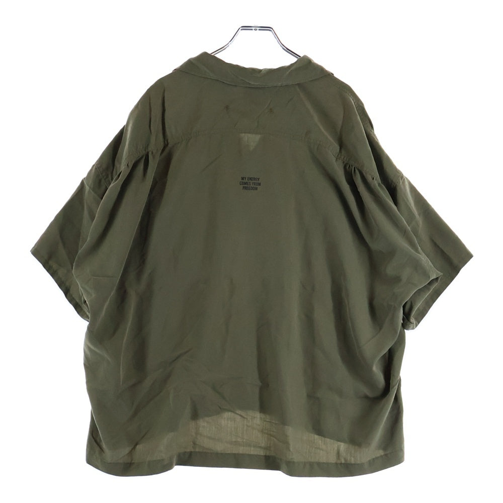 DELUXE(デラックス) FREEDOM フリーダム レーヨン オーバーシャツ カーキ 21SD1299