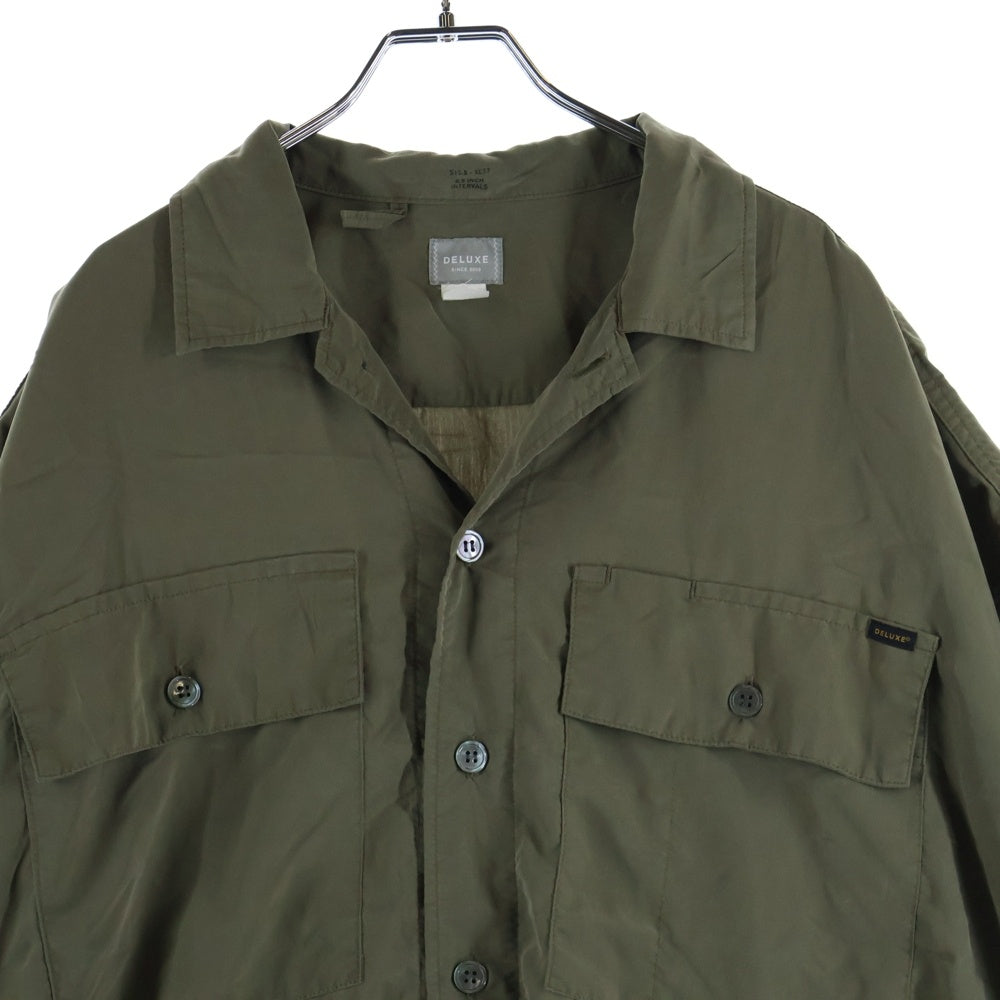 DELUXE(デラックス) FREEDOM フリーダム レーヨン オーバーシャツ カーキ 21SD1299