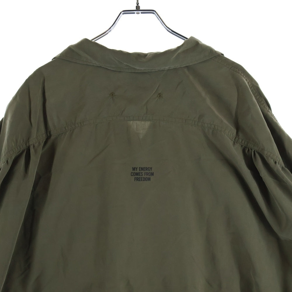 DELUXE(デラックス) FREEDOM フリーダム レーヨン オーバーシャツ カーキ 21SD1299