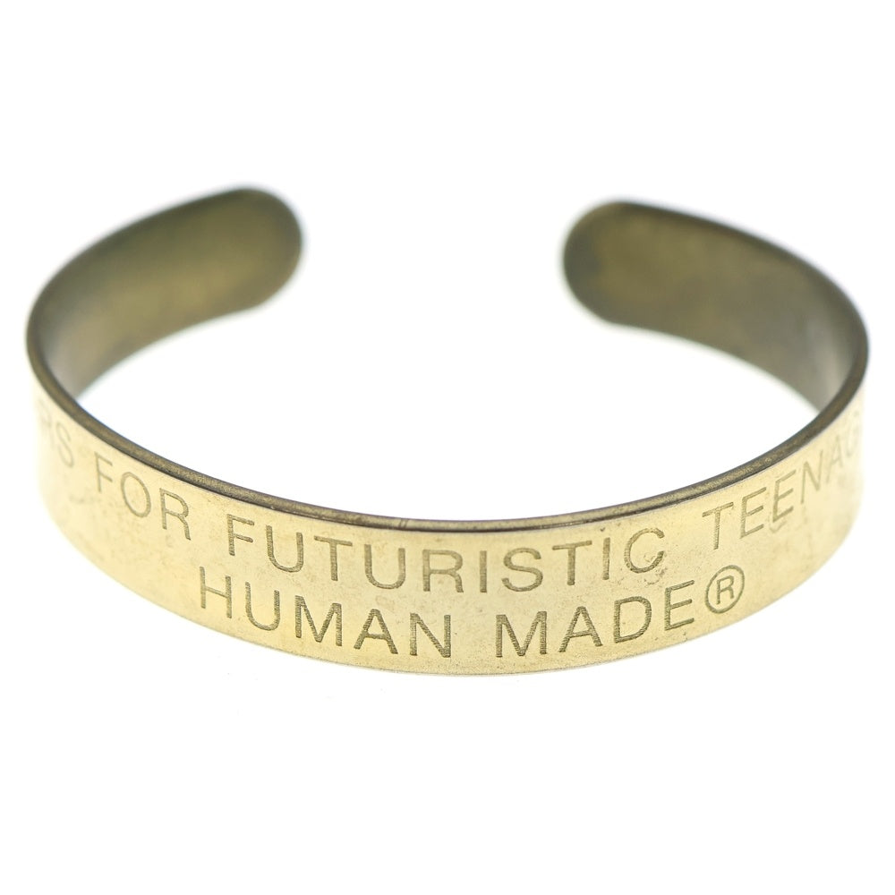 【美品】human made bangle gold HUMAN MADE(ヒューマンメイド) BANGLE ロゴデザイン刻印 バングル