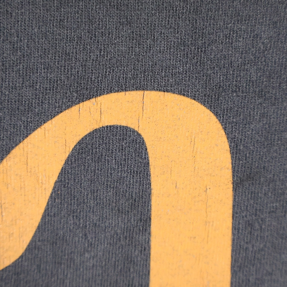 SAINT MICHAEL(セントマイケル) 25SS LS TEE SAINT ロゴプリント ヴィンテージ加工 Tシャツ 長袖カットソー ブラック SM-HR8-0000-032