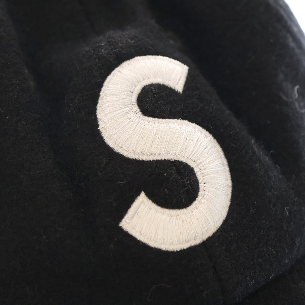 SUPREME(シュプリーム) 22AW Boiled Wool S Logo 6-Panel ボイルドウール エスロゴ キャップ 帽子 ブラック