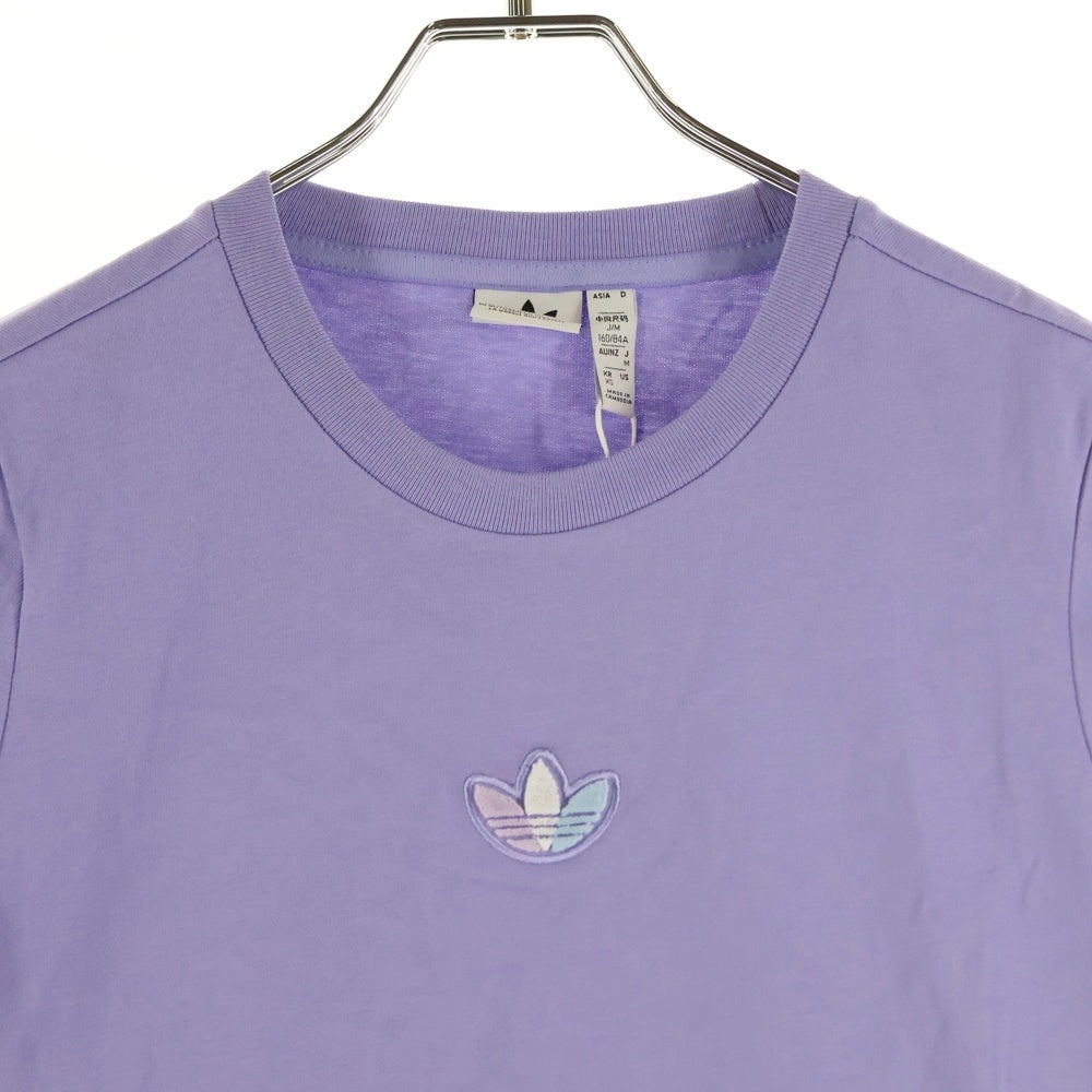 A BATHING APE(アベイシングエイプ) 胸ロゴデザイン サイドライン クルーネック 半袖ワンピース ドレス レディース パープル H39044