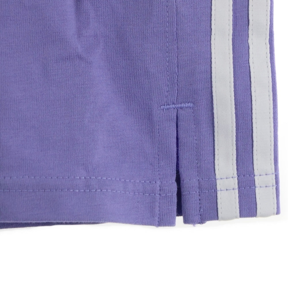 A BATHING APE(アベイシングエイプ) 胸ロゴデザイン サイドライン クルーネック 半袖ワンピース ドレス レディース パープル H39044