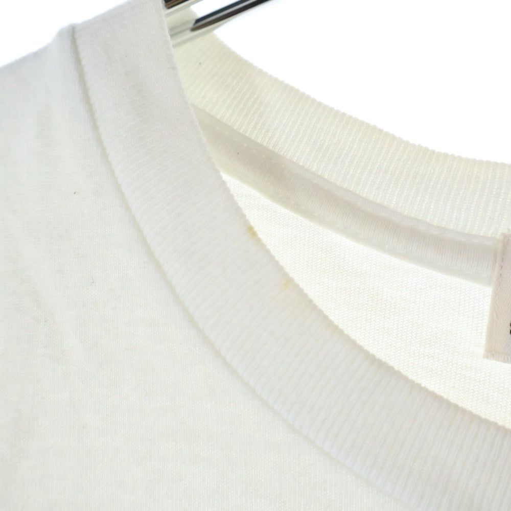 A BATHING APE(アベイシングエイプ) フロントロゴデザイン クルーネック カットソー 半袖Tシャツ ホワイト 001GD9701088