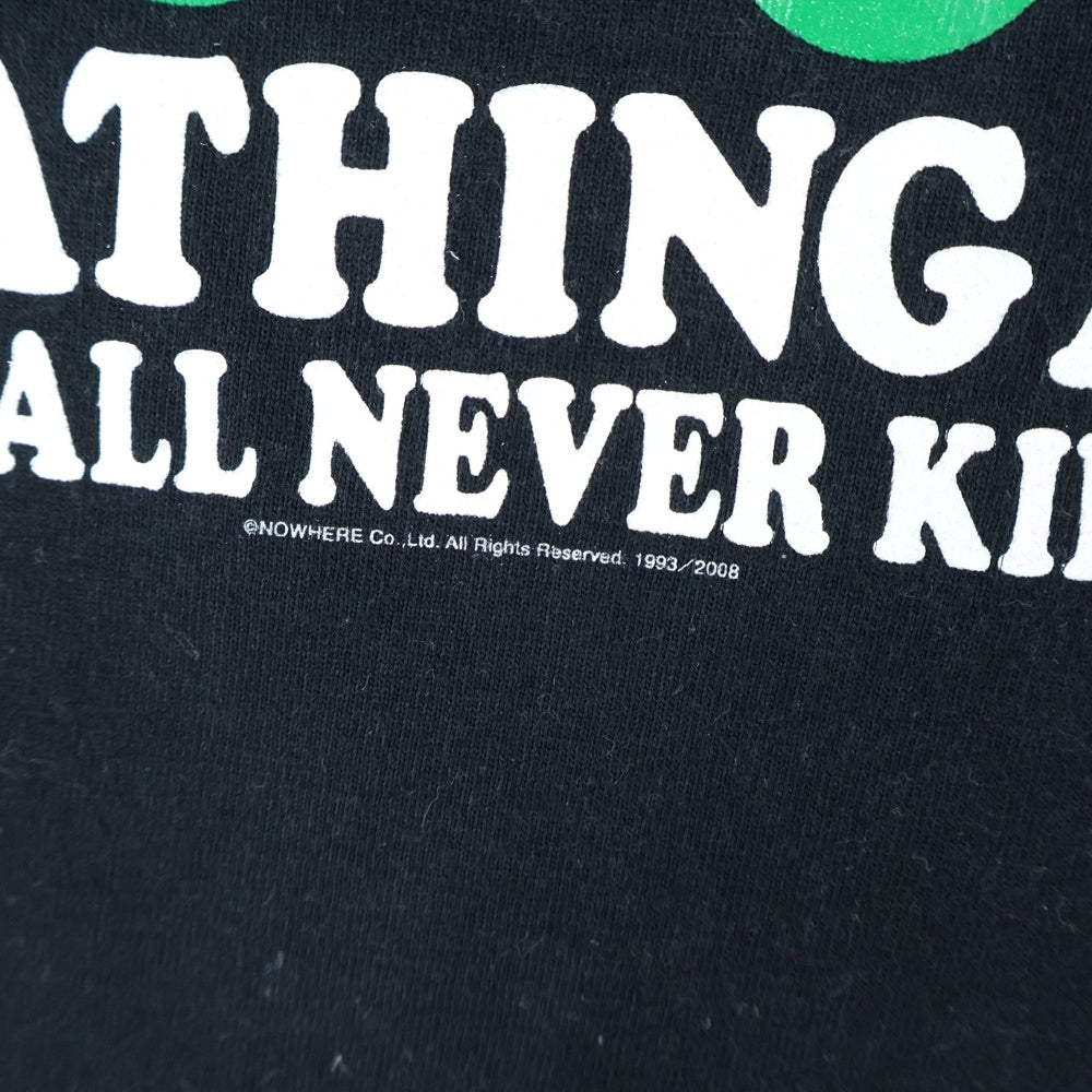 A BATHING APE(アベイシングエイプ) APE SHALL NEVER KILL APE シャル ネバー キル フロントロゴデザイン クルーネック カットソー 半袖Tシャツ ブラック