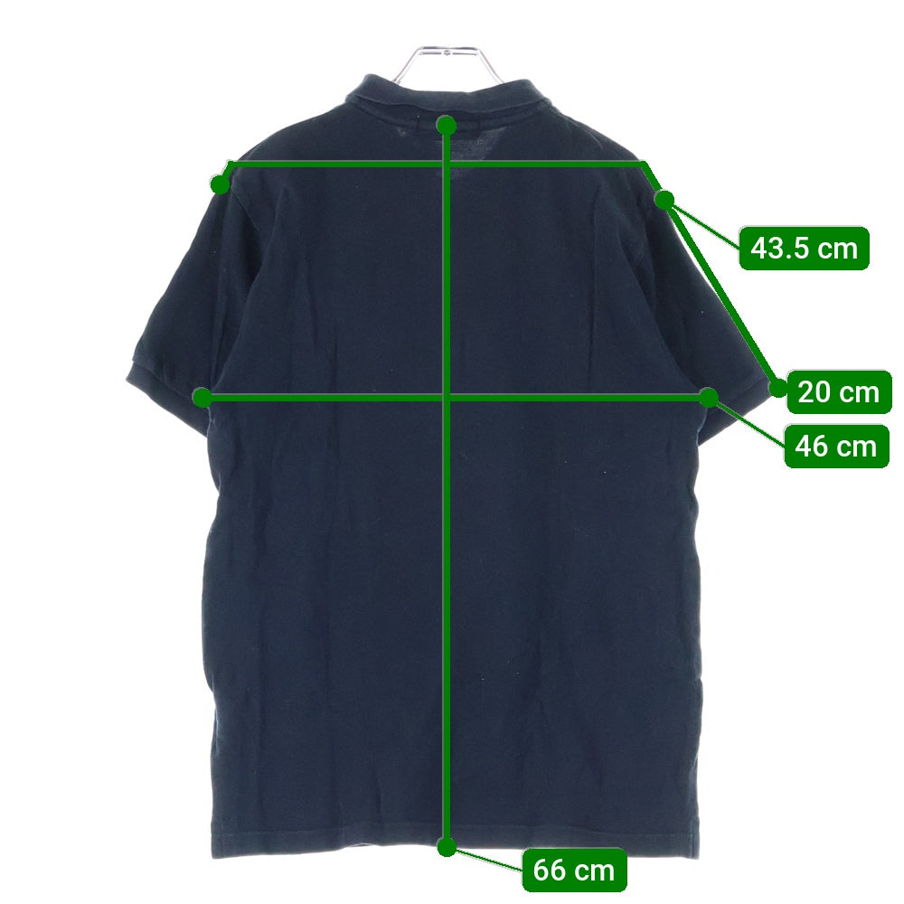 A BATHING APE(アベイシングエイプ) 胸ロゴデザイン カットソー 半袖 ポロシャツ ブラック