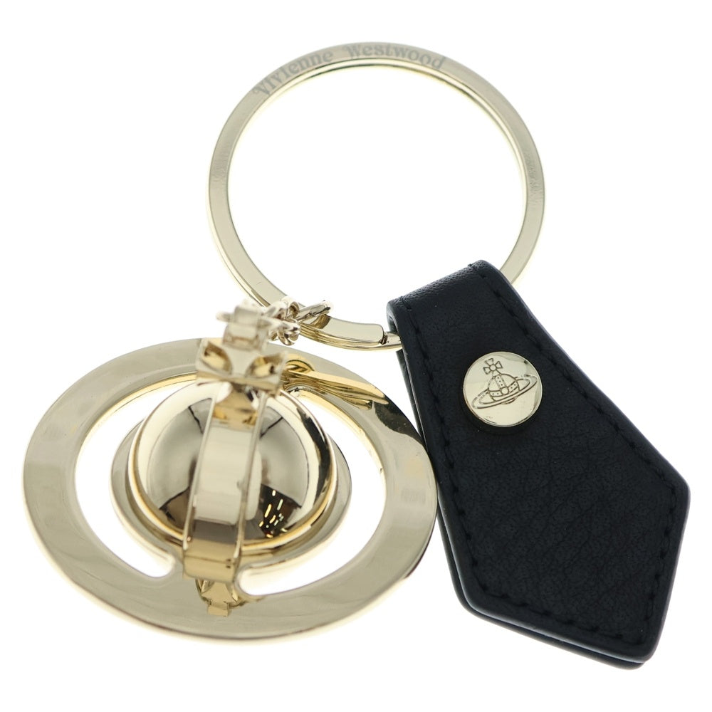 Vivienne Westwood(ヴィヴィアンウエストウッド) プラネットモチーフ レザー切り替え キーホルダー ゴールド 82030010