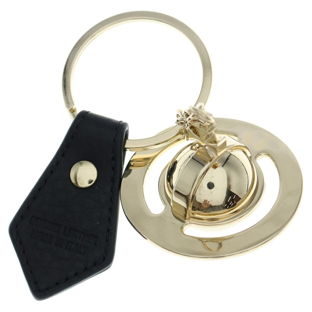 Vivienne Westwood(ヴィヴィアンウエストウッド) プラネットモチーフ レザー切り替え キーホルダー ゴールド 82030010