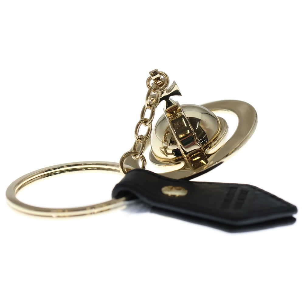 Vivienne Westwood(ヴィヴィアンウエストウッド) プラネットモチーフ レザー切り替え キーホルダー ゴールド 82030010