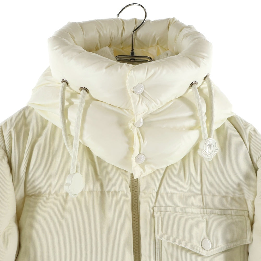 MONCLER(モンクレール) 20AW VIGNEMALE GIUBBOTTO ヴィニュマール ジュッボット マルチポケット フーデッド ジップアップ コーデュロイ ダウンジャケット ホワイト F20911B58000