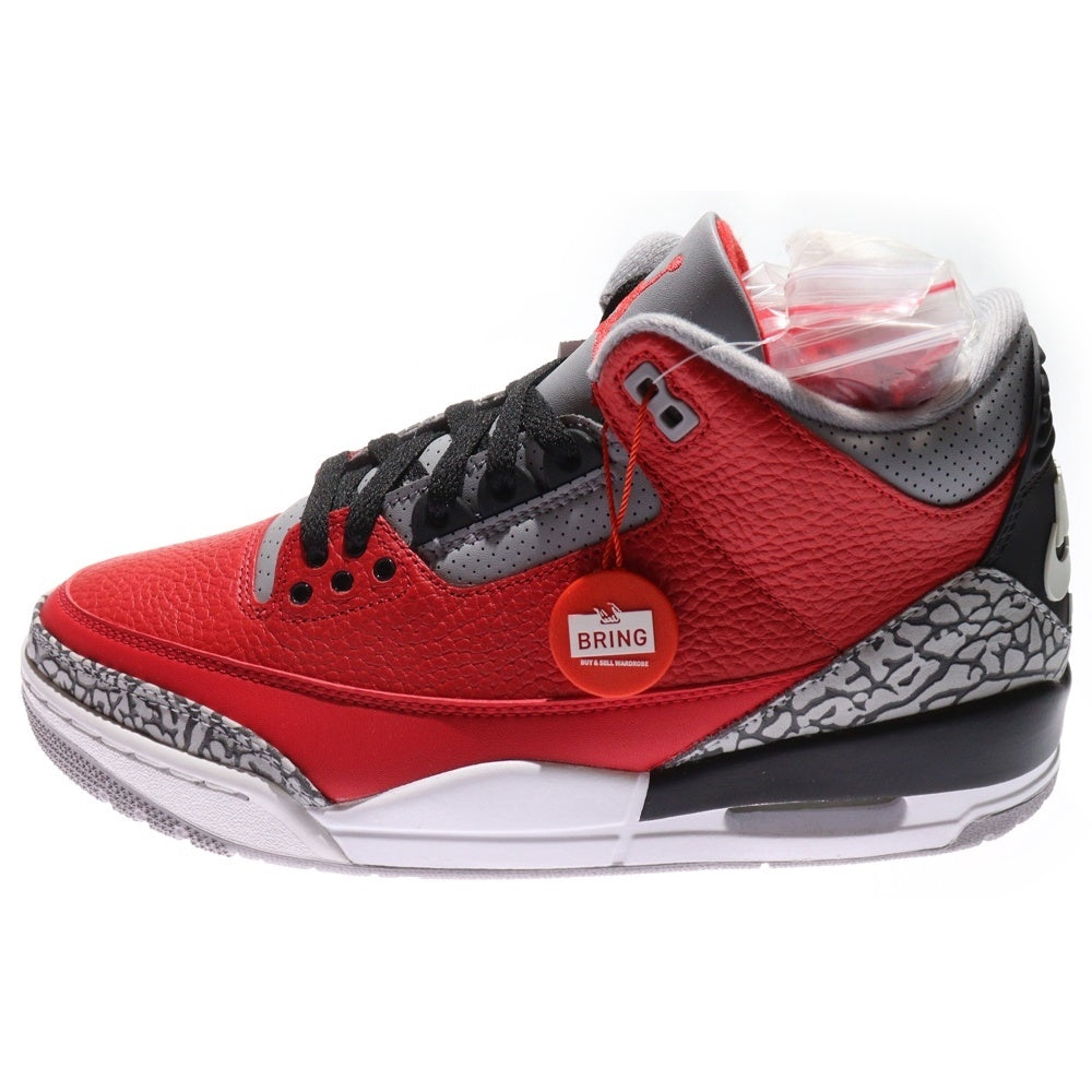 NIKE(ナイキ) AIR JORDAN 3 RETRO SE UNITE FIRE RED エアジョーダン3 レトロ SE ユナイトファイヤーレッド ハイカットスニーカー レッド US9/27cm CK5692-600